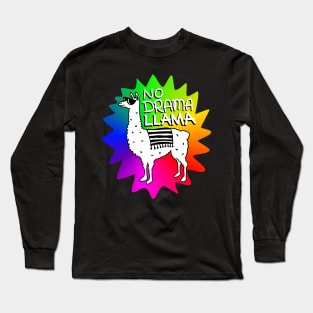 No drama llama Rainbow Long Sleeve T-Shirt